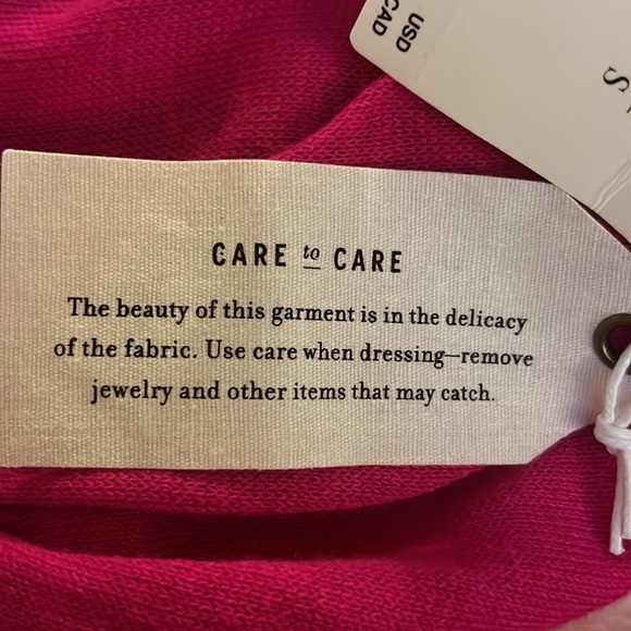 Anthropologie Pink/Rose Sweat Dress Size Small NWT - Picture 10 of 10